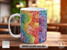 Watercolour Rainbow Stained Glass Pattern Full Wrap Coloured Art Mug - Design 5 - Sipfull of Design