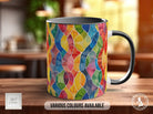 Watercolour Rainbow Stained Glass Pattern Full Wrap Coloured Art Mug - Design 9 - Sipfull of Design