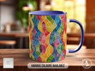 Watercolour Rainbow Stained Glass Pattern Full Wrap Coloured Art Mug - Design 9 - Sipfull of Design