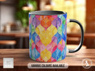 Watercolour Rainbow Stained Glass Pattern Full Wrap Coloured Art Mug - Design 10 - Sipfull of Design