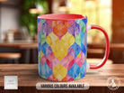 Watercolour Rainbow Stained Glass Pattern Full Wrap Coloured Art Mug - Design 10 - Sipfull of Design