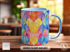 Watercolour Rainbow Stained Glass Pattern Full Wrap Coloured Art Mug - Design 10 - Sipfull of Design