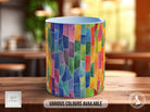 Watercolour Rainbow Stained Glass Pattern Full Wrap Coloured Art Mug - Design 11 - Sipfull of Design