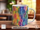 Watercolour Rainbow Stained Glass Pattern Full Wrap Coloured Art Mug - Design 11 - Sipfull of Design