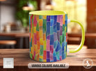 Watercolour Rainbow Stained Glass Pattern Full Wrap Coloured Art Mug - Design 11 - Sipfull of Design