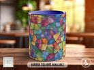 Watercolour Rainbow Stained Glass Pattern Full Wrap Coloured Art Mug - Design 12 - Sipfull of Design