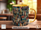 Book Shelf Pattern Full Wrap Coloured Art Mug - Design 5 - Sipfull of Design