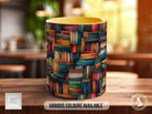 Book Shelf Pattern Full Wrap Coloured Art Mug - Design 7 - Sipfull of Design