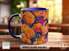 Birth Month Flowers Mug - October Marigold and Cosmos - - Sipfull of Design