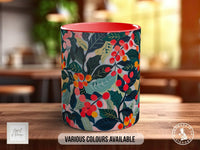 Birth Month Flowers Mug - December Narcissus and Holly - - Sipfull of Design