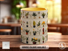 House Plants Full Wrap Art Mug - Design 1 - Coloured 11oz, Bone China 10oz and 15oz and Latte 12oz options. - Sipfull of Design