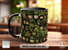 House Plants Full Wrap Art Mug - Design 6 - Coloured 11oz, Bone China 10oz and 15oz and Latte 12oz options. - Sipfull of Design