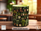 House Plants Full Wrap Art Mug - Design 7 - Coloured 11oz, Bone China 10oz and 15oz and Latte 12oz options. - Sipfull of Design