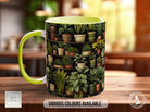 House Plants Full Wrap Art Mug - Design 7 - Coloured 11oz, Bone China 10oz and 15oz and Latte 12oz options. - Sipfull of Design