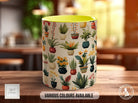 House Plants Full Wrap Art Mug - Design 8 - Coloured 11oz, Bone China 10oz and 15oz and Latte 12oz options. - Sipfull of Design