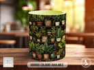 House Plants Full Wrap Art Mug - Design 9 - Coloured 11oz, Bone China 10oz and 15oz and Latte 12oz options. - Sipfull of Design