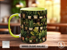 House Plants Full Wrap Art Mug - Design 9 - Coloured 11oz, Bone China 10oz and 15oz and Latte 12oz options. - Sipfull of Design