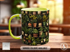 House Plants Full Wrap Art Mug - Design 12 - Coloured 11oz, Bone China 10oz and 15oz and Latte 12oz options. - Sipfull of Design