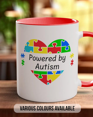 Powered By Autism Mug - Sipfull of Design
