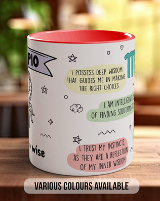 Scorpio Zodiac Mug - Sipfull of Design
