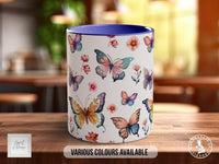 Coloured Watercolour Butterfly Full Wrap Art Mug - Design 5 - Sipfull of Design