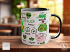 The Happy Vegan Coloured Mug - Motivational and Uplifting to help Mental Health - Sipfull of Design