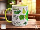 The Happy Vegan Coloured Mug - Motivational and Uplifting to help Mental Health - Sipfull of Design