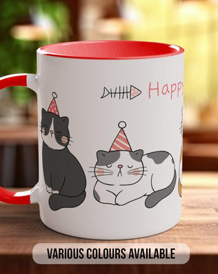 Cute Happy Time Cat Mug - Sipfull of Design