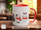 Cute Christmas Cats Mug - Coloured 11oz, Bone China 10oz and 15oz and Latte 12oz options
