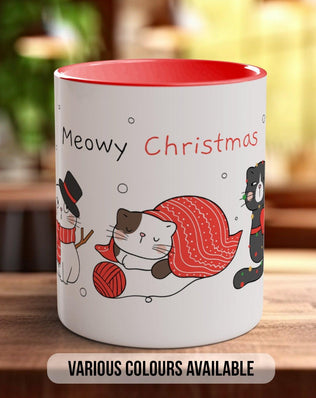 Cute Meowy Cat Coloured Mug (2) - Sipfull of Design