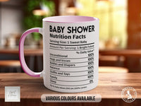 Baby Shower Nutritional Facts Mug - Sipfull of Design
