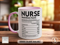 Nurse Funny Nutritional Facts Mug - Sipfull of Design