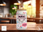 Nurse Daily Affirmations Motivational Frosted Glass Can - a bamboo cup of positivity with lid and straw!