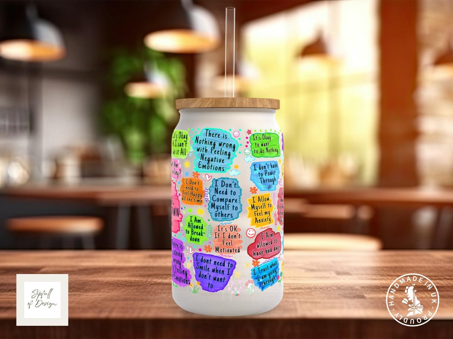 Mental Breakdown Frosted Glass Can - Sipfull of Design