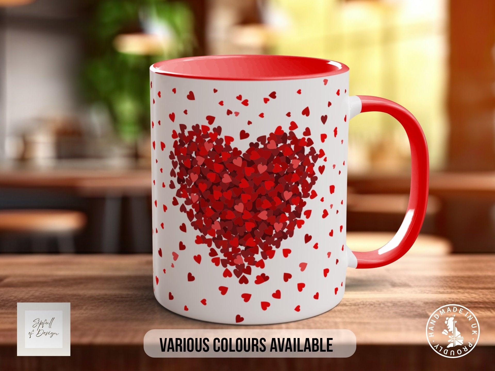Valentines Heart Glitter Effect Mug - Sipfull of Design