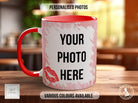 I Love You Cute Personalised Photo Valentines Coloured Mug - Sipfull of Design