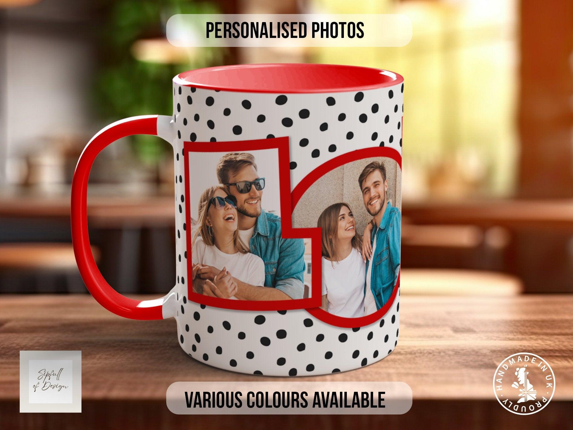 Love Cute Personalised Photo Valentines Coloured Mug - Sipfull of Design