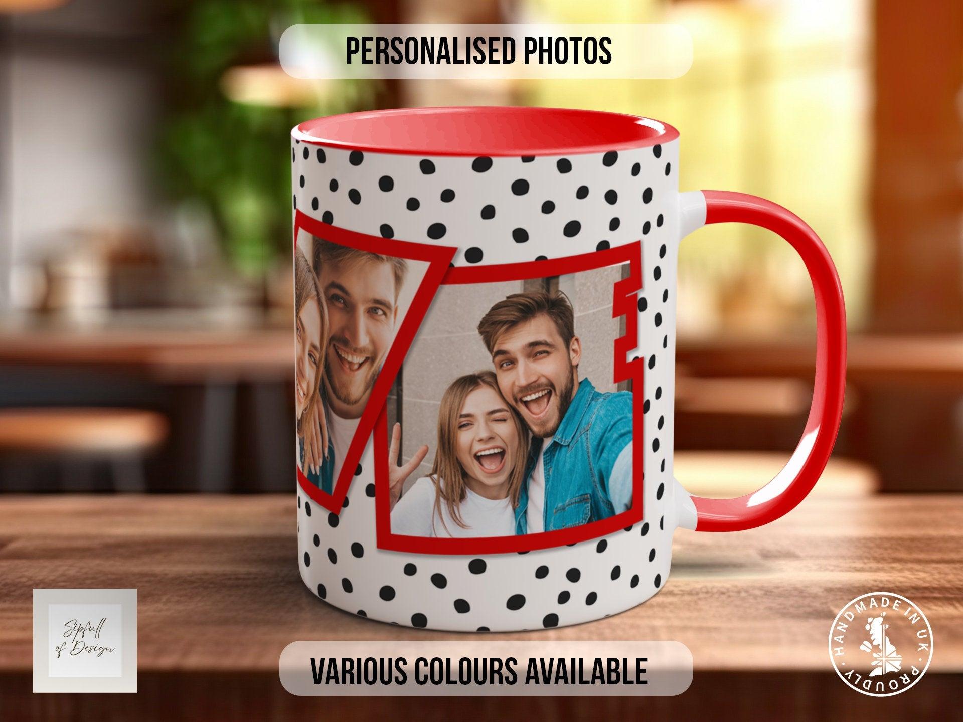 Love Cute Personalised Photo Valentines Coloured Mug - Sipfull of Design