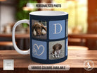 Personalised Dog Mug - Blue Photo Grid - Multiple Mug Colours - Sipfull of Design