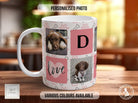 Personalised Dog Mug - Pink Photo Grid - Multiple Mug Colours - Sipfull of Design