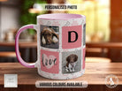 Personalised Dog Mug - Pink Photo Grid - Multiple Mug Colours - Sipfull of Design