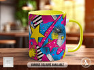 Abstract Comic Pop Pattern Full Wrap Coloured Art Mug - Design 1 - Sipfull of Design