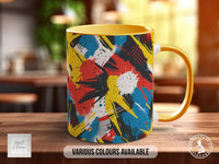 Abstract Comic Pop Pattern Full Wrap Coloured Art Mug - Design 12 - Sipfull of Design