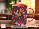 Graffiti Hearts Pattern Full Wrap Coloured Art Mug - Design 2 - Sipfull of Design