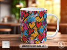 Graffiti Hearts Pattern Full Wrap Coloured Art Mug - Design 3 - Sipfull of Design