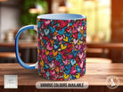 Graffiti Hearts Pattern Full Wrap Coloured Art Mug - Design 9 - Sipfull of Design
