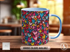 Graffiti Hearts Pattern Full Wrap Coloured Art Mug - Design 9 - Sipfull of Design