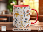 Mushroom Garden Pattern Full Wrap Coloured Art Mug - Design 5 - Sipfull of Design