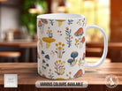 Mushroom Garden Pattern Full Wrap Coloured Art Mug - Design 5 - Sipfull of Design
