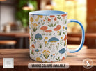 Mushroom Garden Pattern Full Wrap Coloured Art Mug - Design 12 - Sipfull of Design
